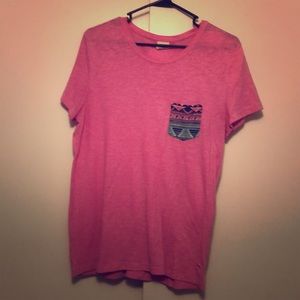 Victoria Secret PINK Pocket Tee- Pink w/ design